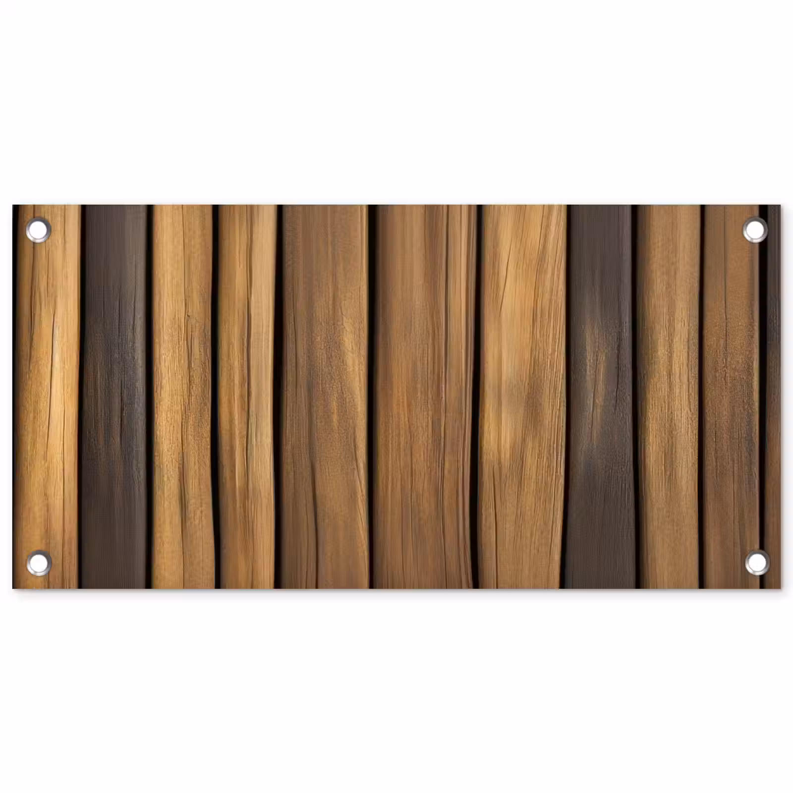 Tuinposter - Hout - Planken - Natuurtinten — 1