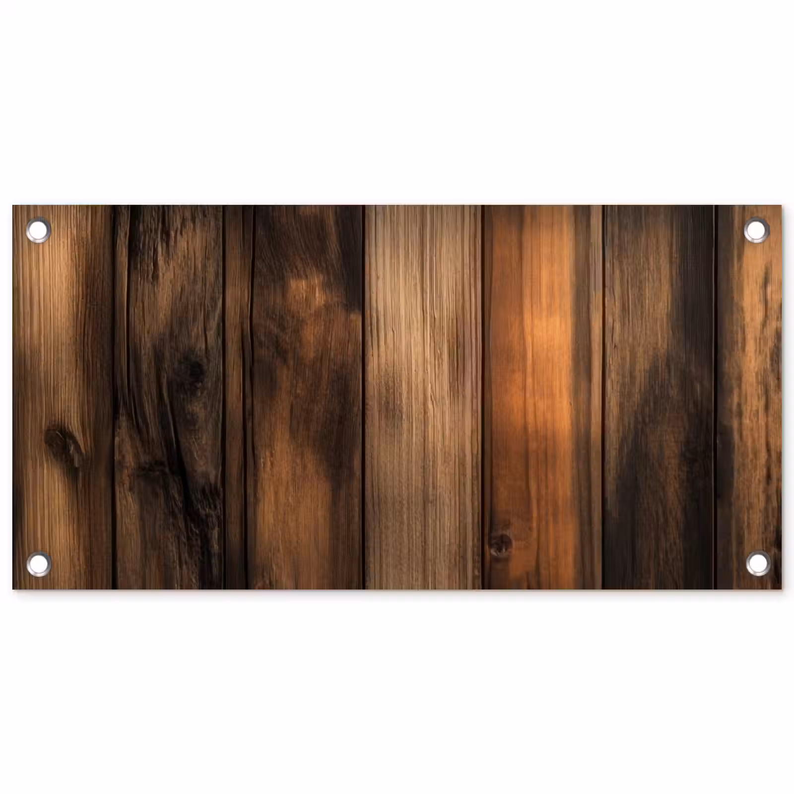 Tuinposter - Hout - Rustiek - Donkere Planken — 1