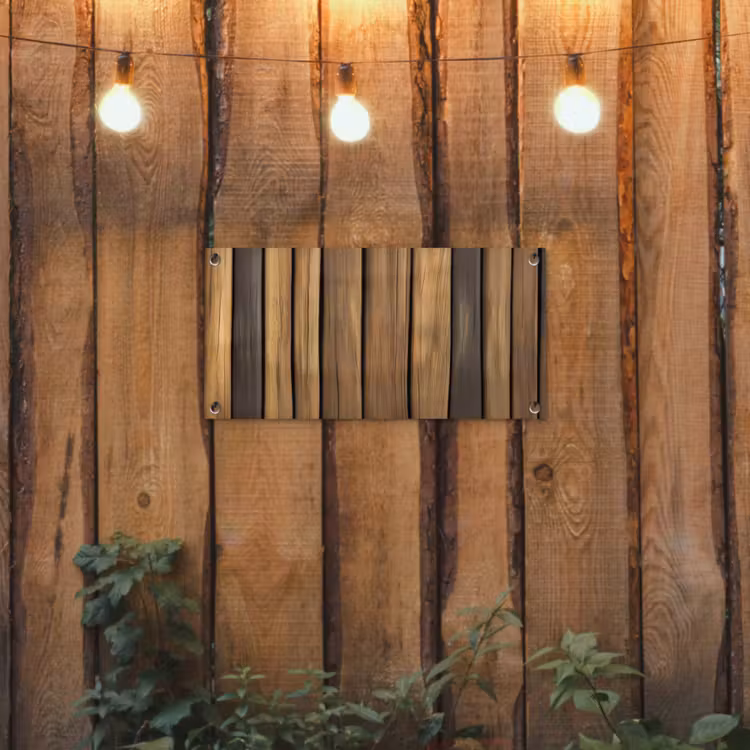 Tuinposter - Hout - Planken - Natuurtinten — 2