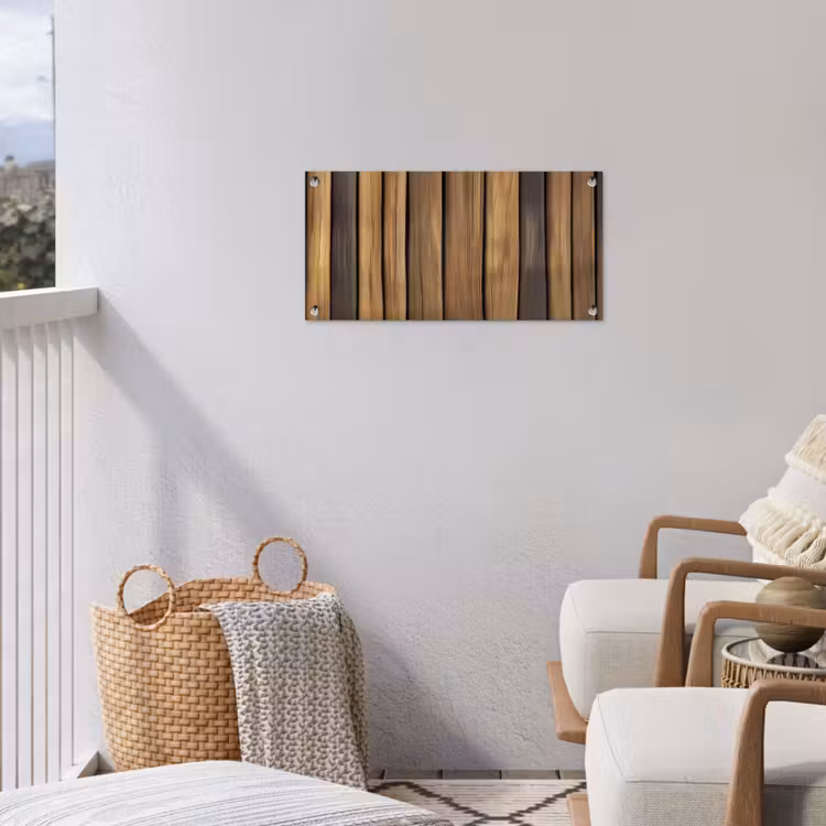 Tuinposter - Hout - Planken - Natuurtinten — 3
