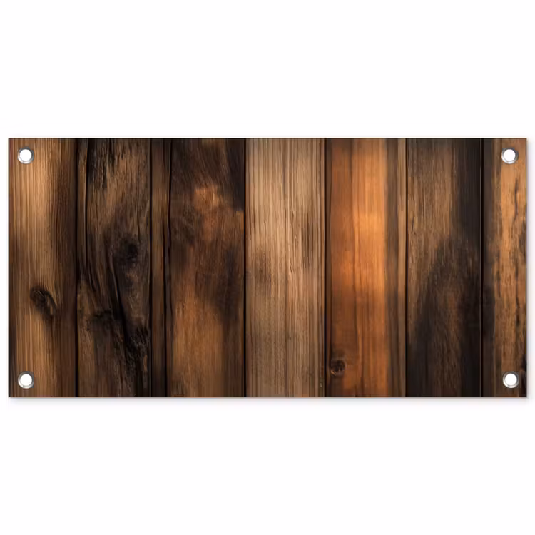 Tuinposter - Hout - Rustiek - Donkere Planken — 1