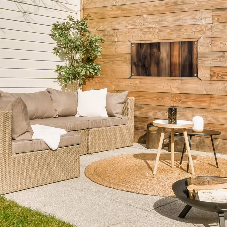 Tuinposter - Hout - Rustiek - Donkere Planken — 4