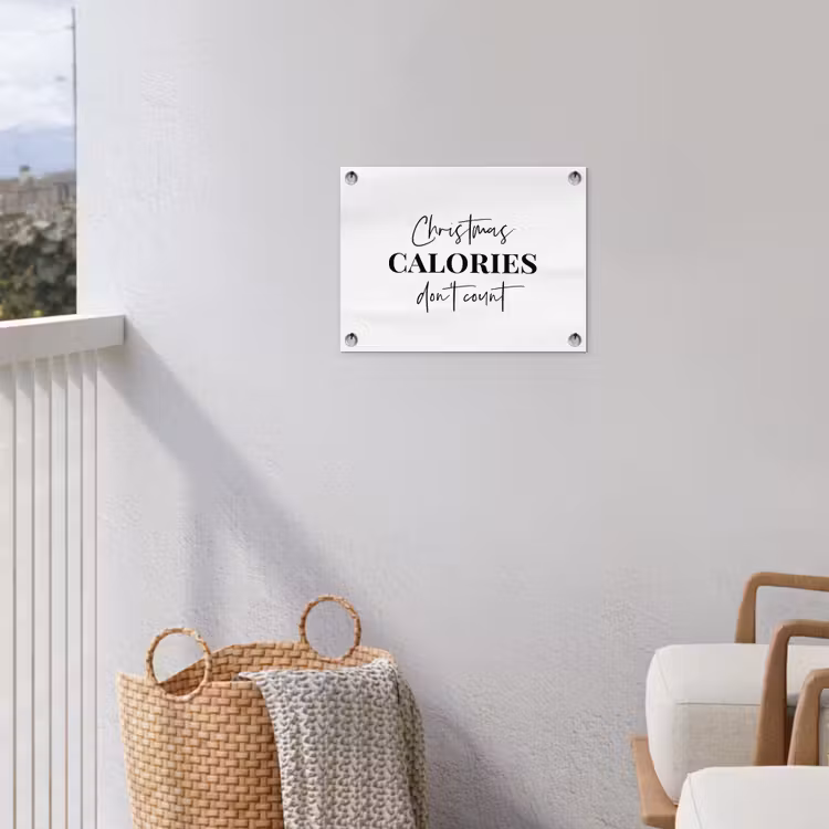 Tuinposter - Kerst quote - Winter - Christmas calories - Wit — 3