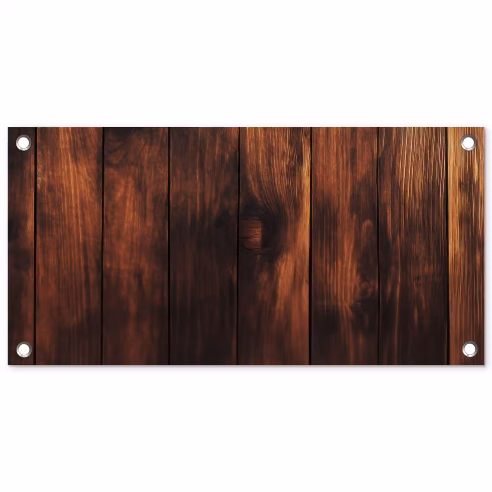 Tuinposter - Hout - Planken - Vintage - Donkerbruin — 1