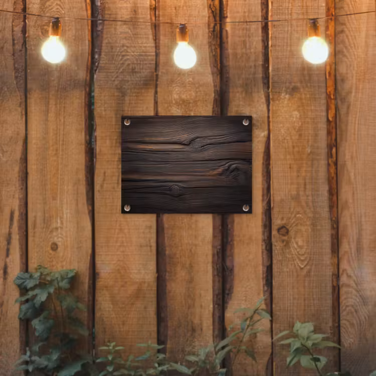 Tuinposter - Hout - Grillige nerven — 2