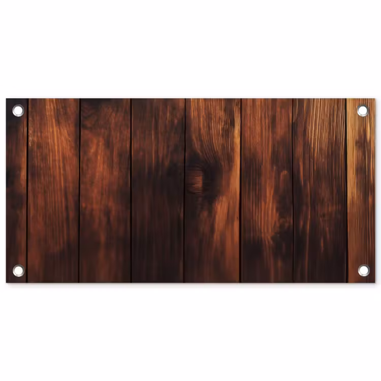 Tuinposter - Hout - Planken - Vintage - Donkerbruin — 1