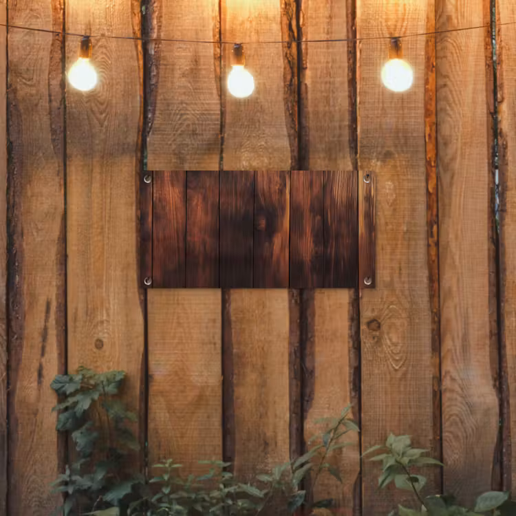 Tuinposter - Hout - Planken - Vintage - Donkerbruin — 2