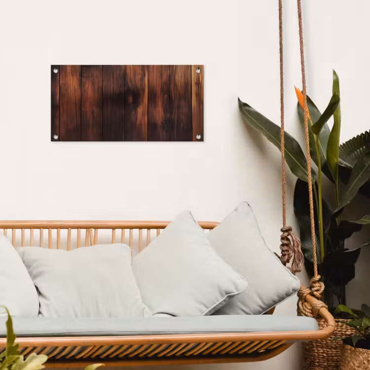 Tuinposter - Hout - Planken - Vintage - Donkerbruin — 5