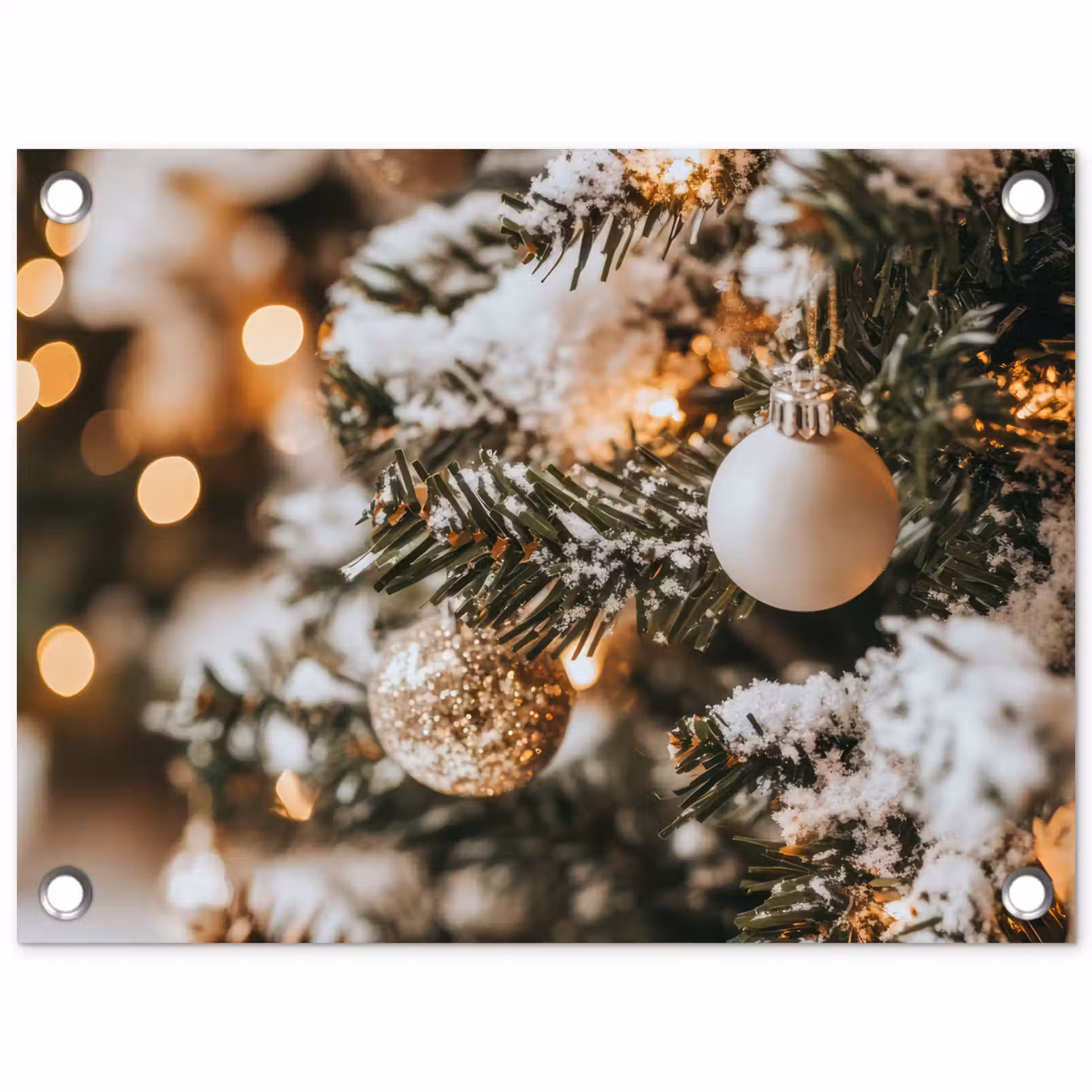 Tuinposter - Kerst - Kerstboom - Winter - Binnen - Sneeuw — 1