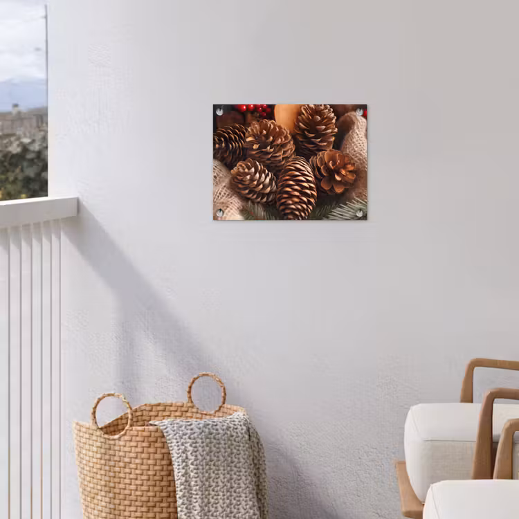 Tuinposter - Dennenappels - Boom - Winter - Natuur - Bruin — 3