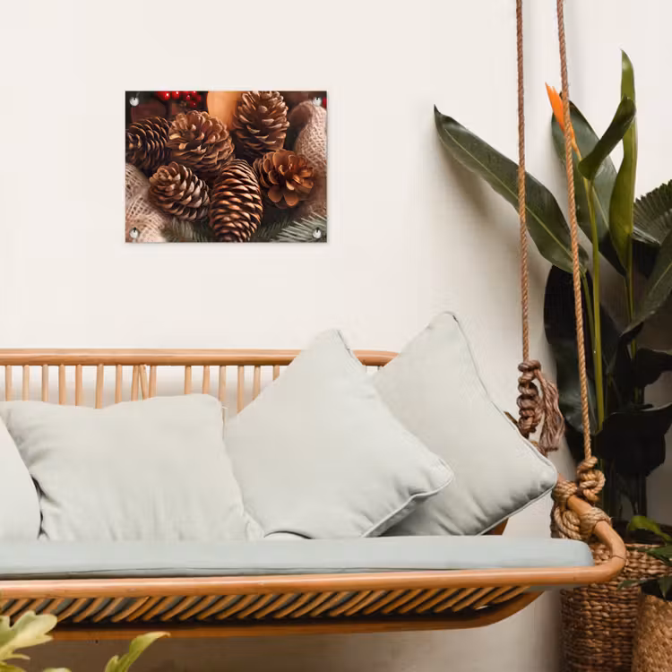 Tuinposter - Dennenappels - Boom - Winter - Natuur - Bruin — 5