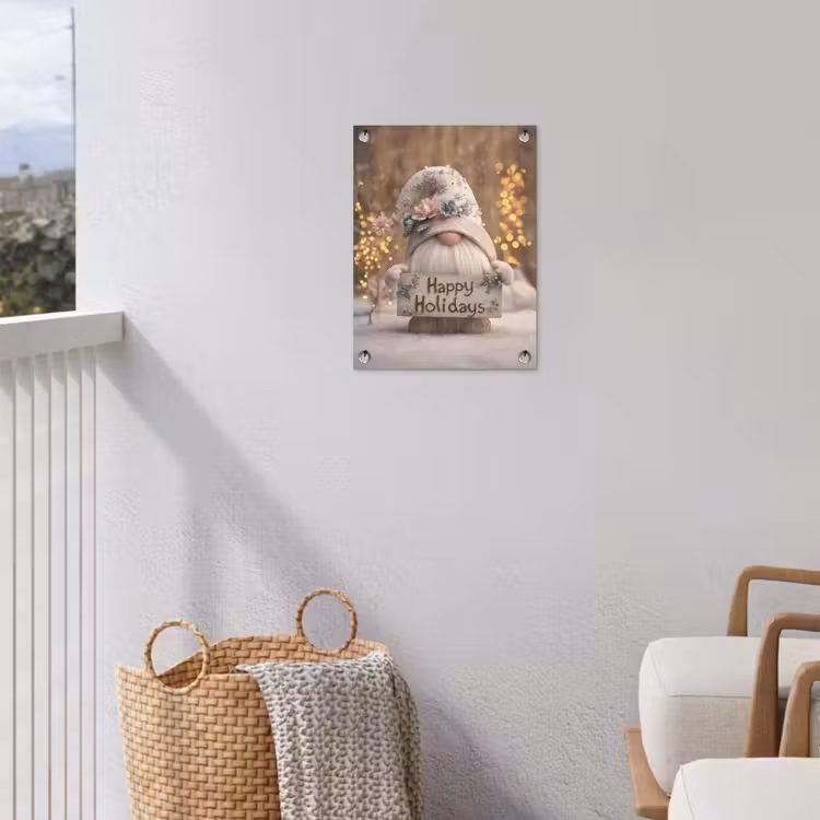 Tuinposter - Kerst - Gnome - Bord - Kleurrijk — 3