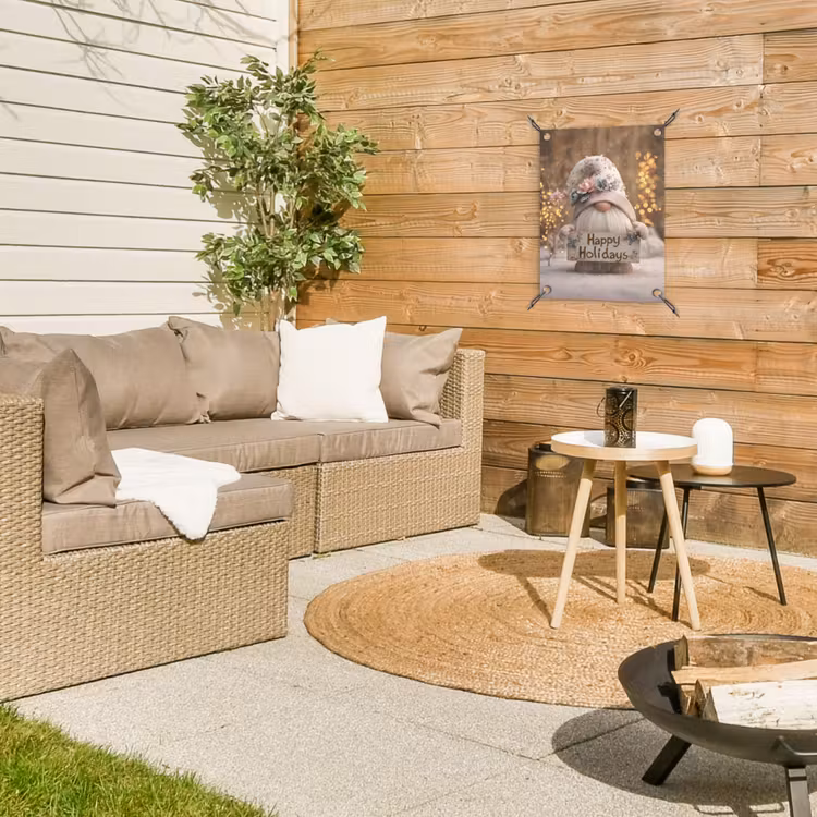 Tuinposter - Kerst - Gnome - Bord - Kleurrijk — 4