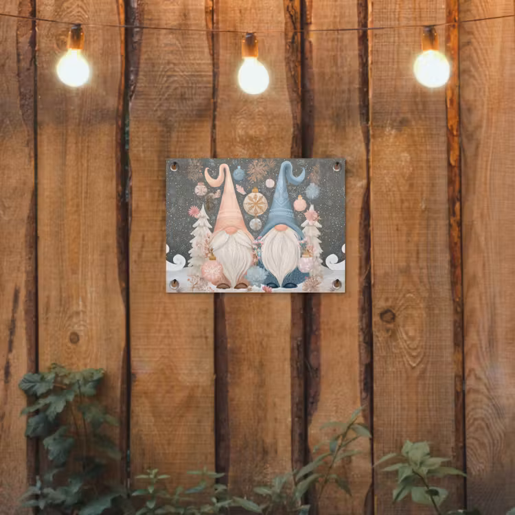 Tuinposter - Kerst - Gnomen - Pastel — 2