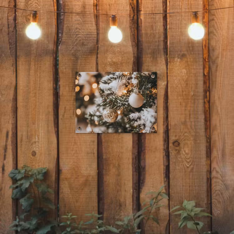 Tuinposter - Kerst - Kerstboom - Winter - Binnen - Sneeuw — 2