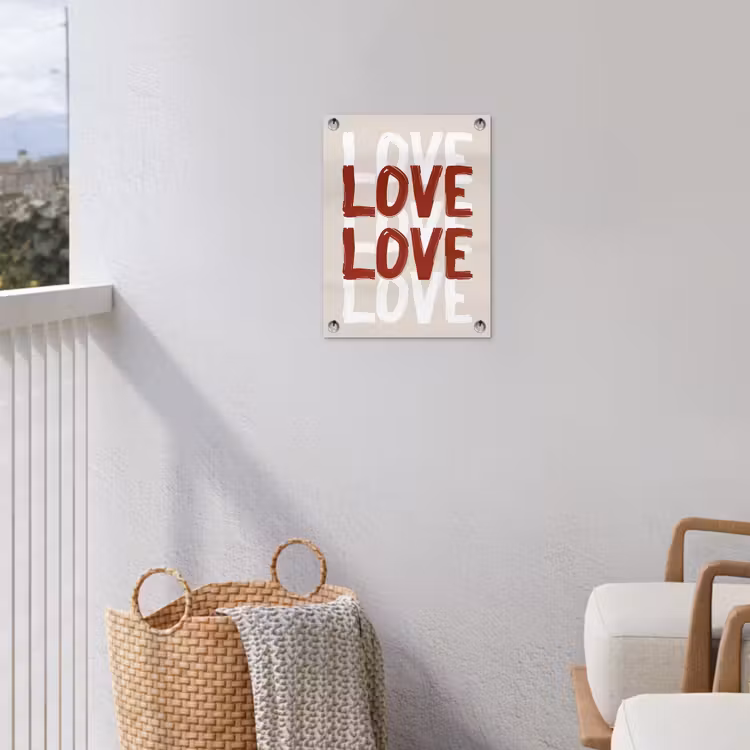 Tuinposter - Love - Rood - Tekst — 3