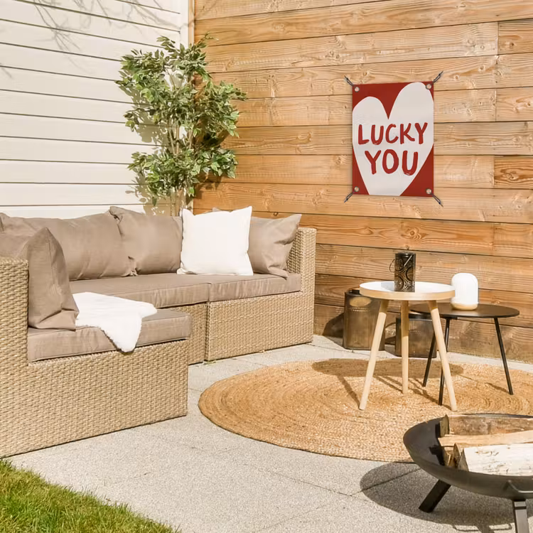Tuinposter - Lucky - Hart - Rood — 4