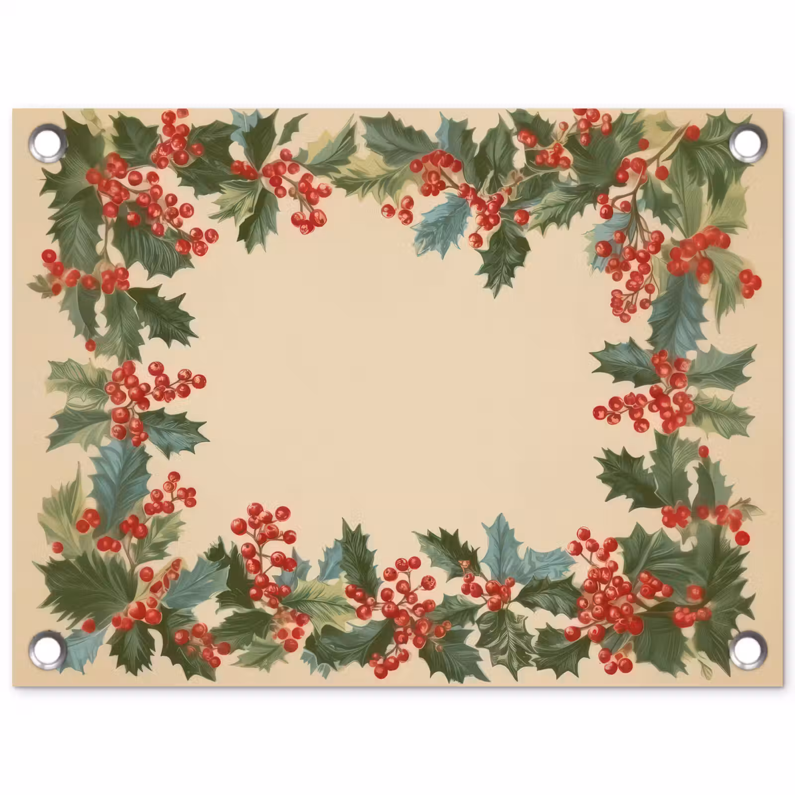 Tuinposter - Hulstrand - Bessen - Beige — 1