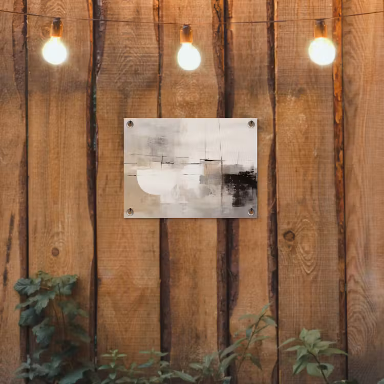Tuinposter - Abstract - Kunst - Grijs — 2