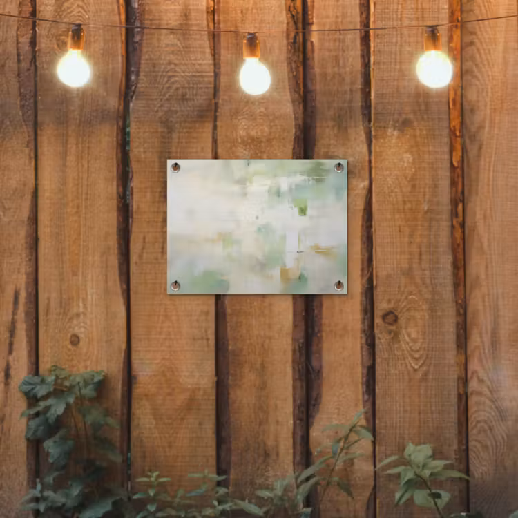 Tuinposter - Abstract - Kunst - Wit - Groen - Modern — 2