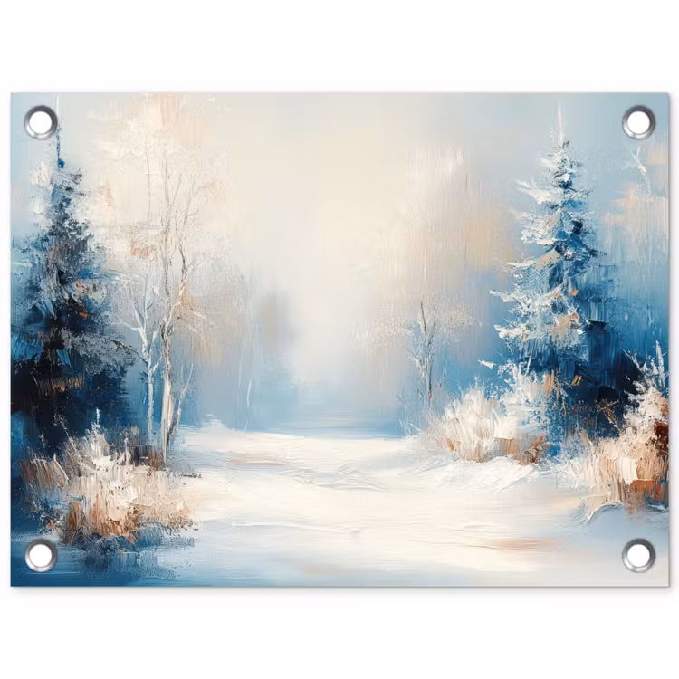 Tuinposter - Bos - Winter - Natuur - Abstract - Sneeuw — 1