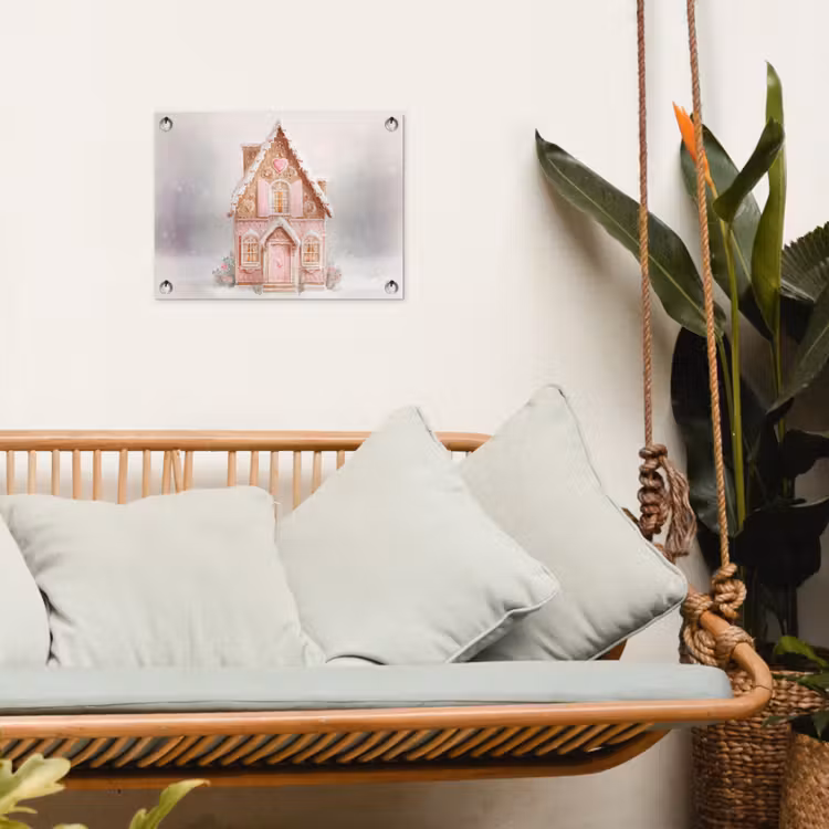 Tuinposter - Huisje - Suiker - Pastel — 5