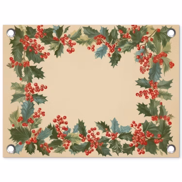 Tuinposter - Hulstrand - Bessen - Beige — 1