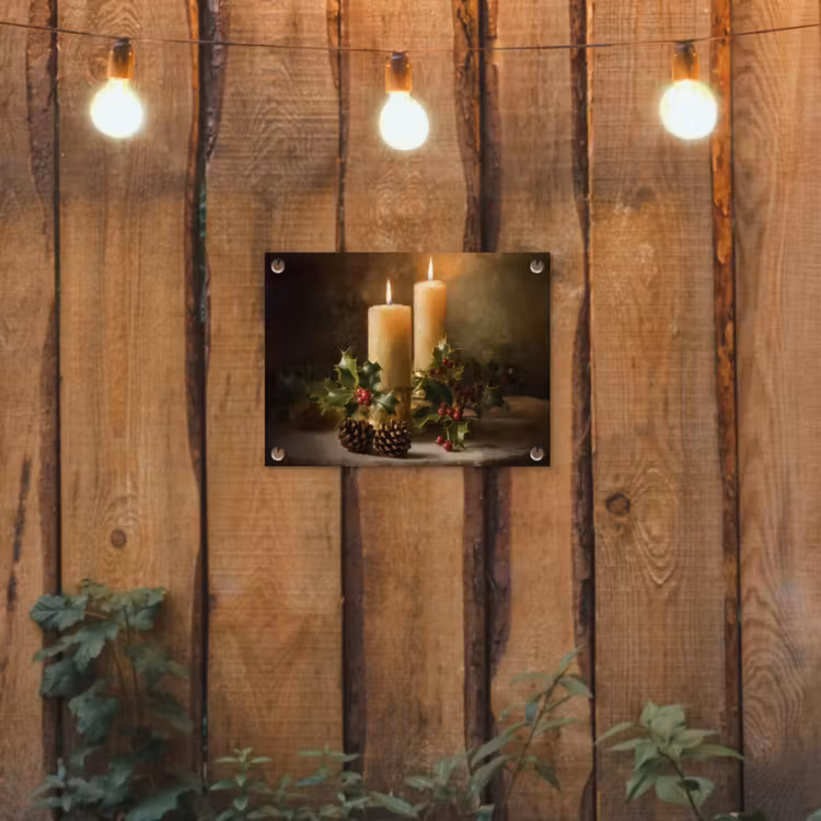 Tuinposter - Kaarslicht - Kerst - Veelkleurig — 2