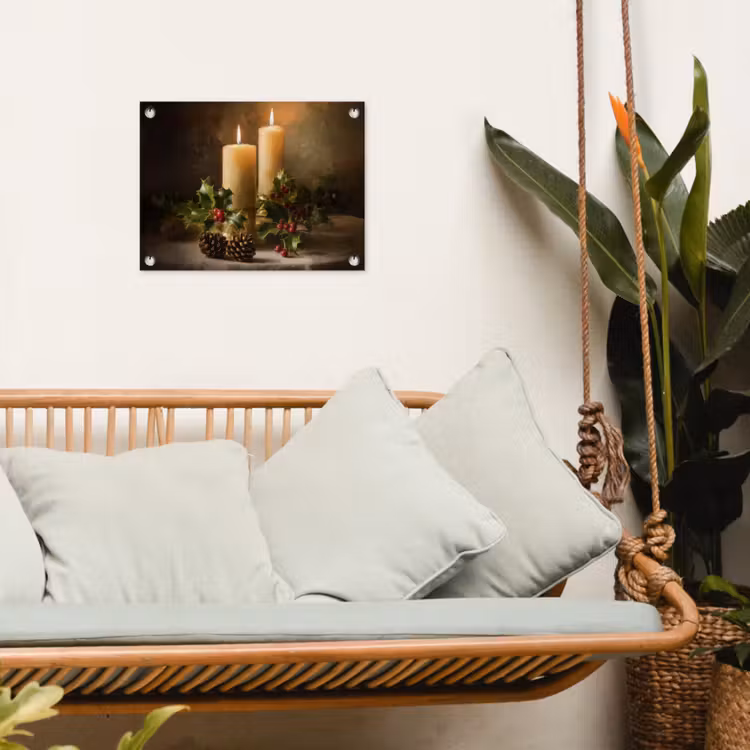 Tuinposter - Kaarslicht - Kerst - Veelkleurig — 5