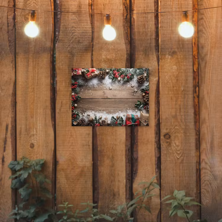 Tuinposter - Kerstdecoratie - Geschenken - Hout - Veelkleurig — 2