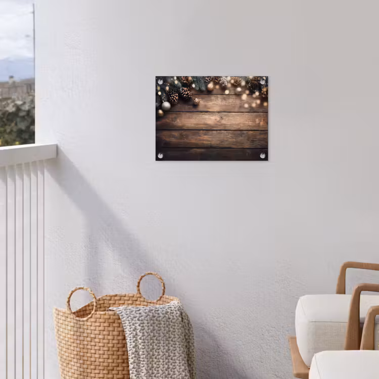 Tuinposter - Kerstdecoratie - Houten - Dennenappel - Bruin — 3