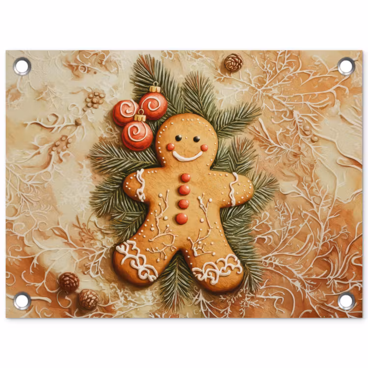 Tuinposter - Kerstmis - Koekje - Poppetje - Speculaas — 1
