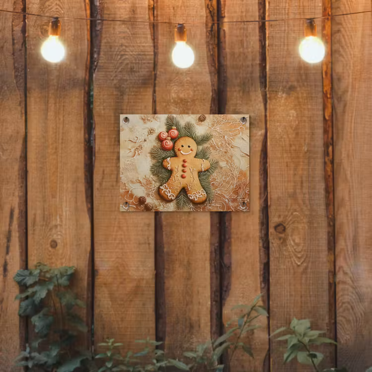 Tuinposter - Kerstmis - Koekje - Poppetje - Speculaas — 2