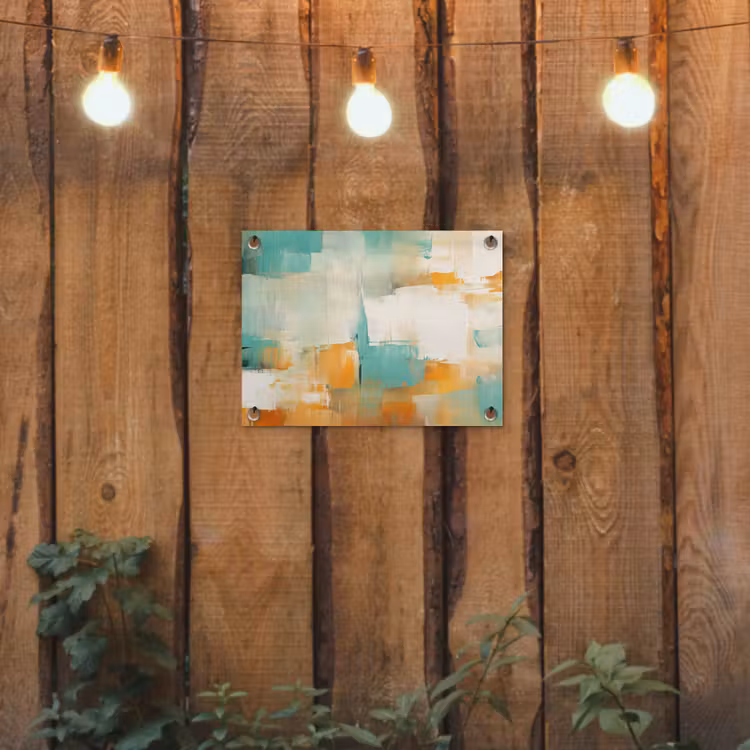 Tuinposter - Kunst - Abstract - Blauw - Wit — 2