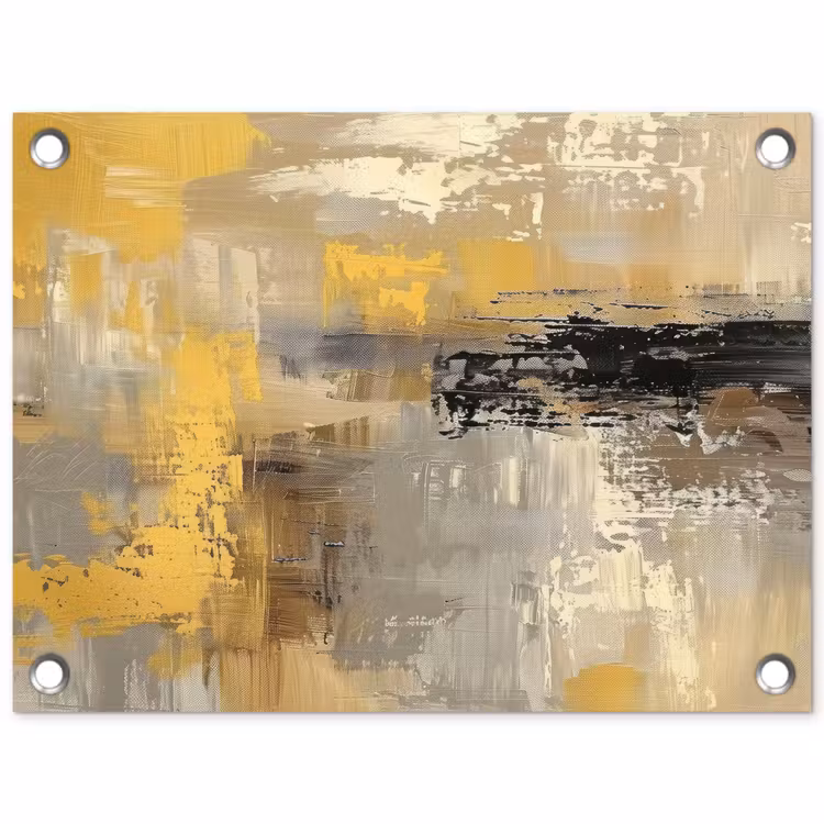 Tuinposter - Abstract - Geel - Modern - Beige — 1
