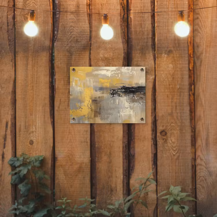 Tuinposter - Abstract - Geel - Modern - Beige — 2