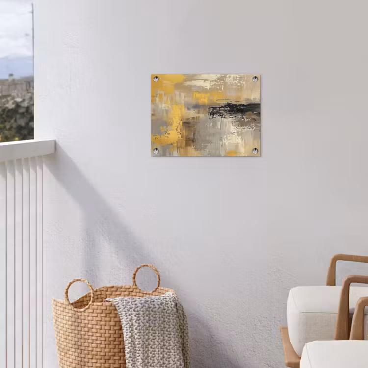 Tuinposter - Abstract - Geel - Modern - Beige — 3