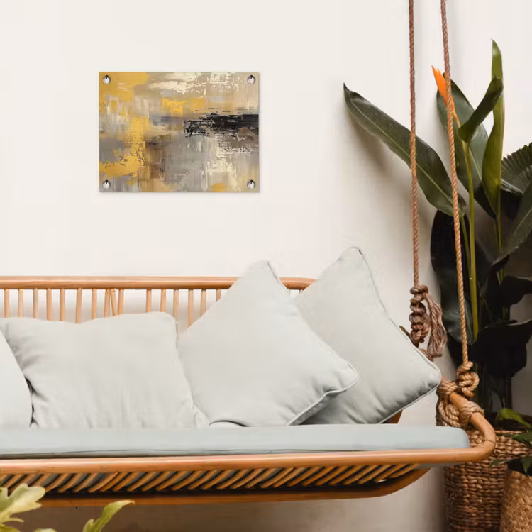 Tuinposter - Abstract - Geel - Modern - Beige — 5