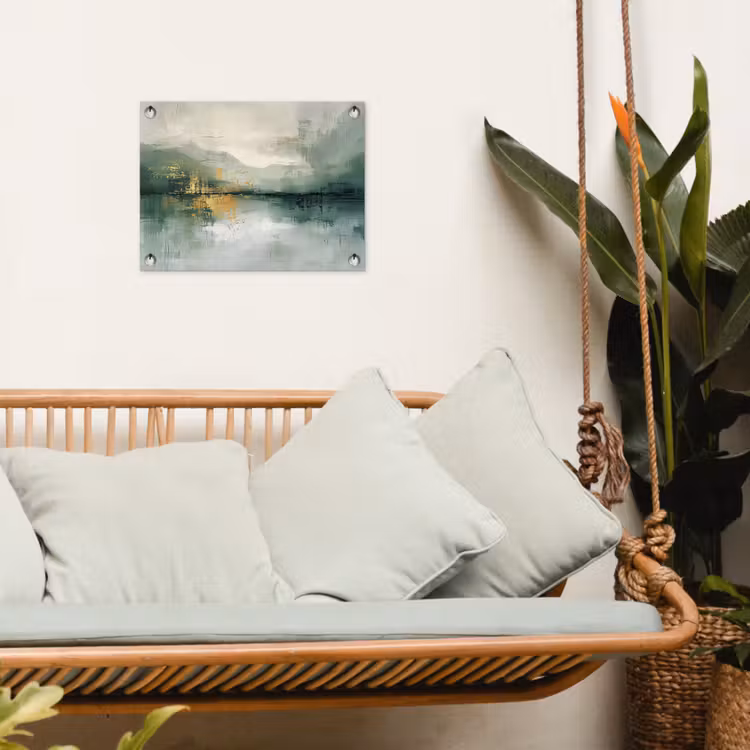 Tuinposter - Groen - Modern - Abstract - Goud — 5