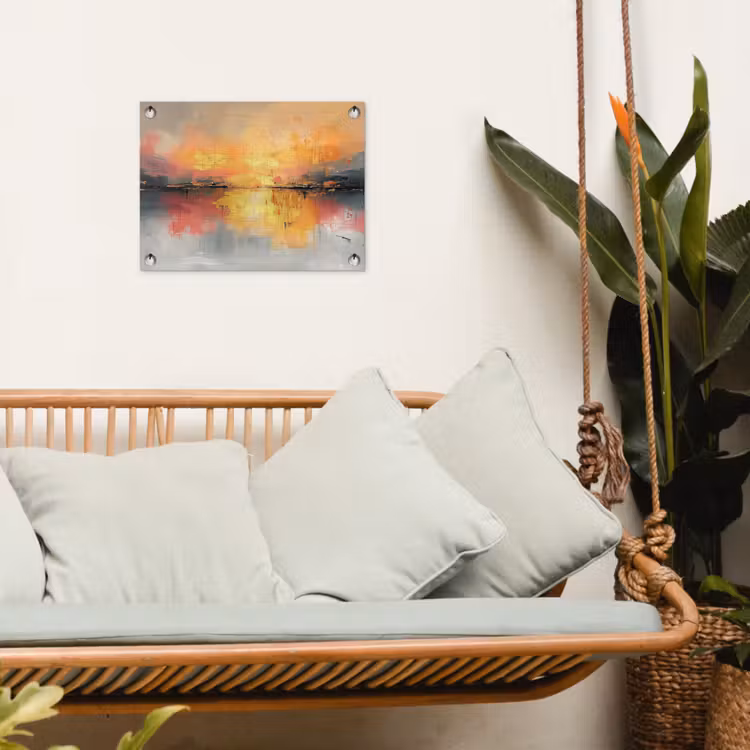 Tuinposter - Modern - Abstract - Goud - Roze — 5