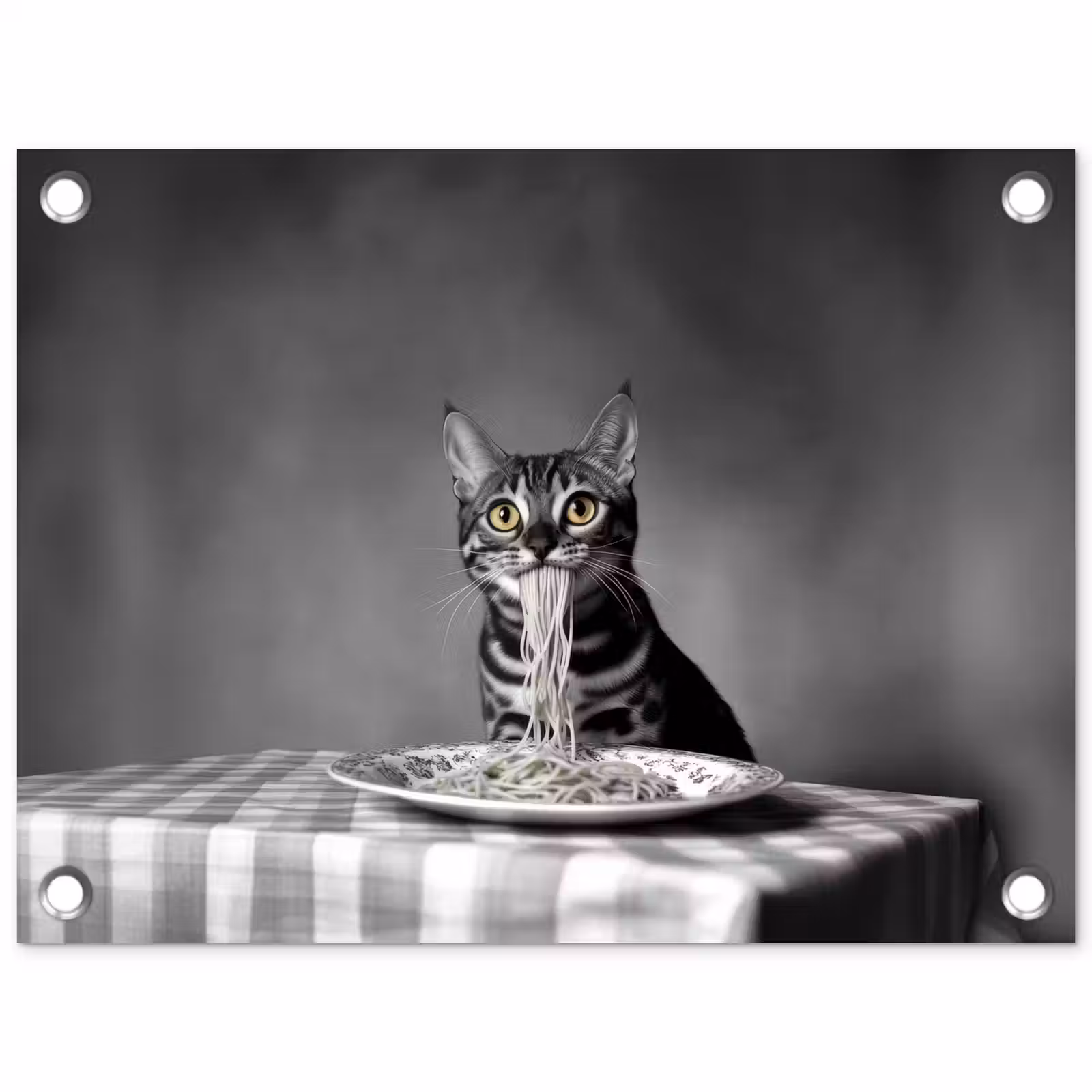 Tuinposter - Bengaal - Kat - Tafelkleed - Zwart - Wit - Dier — 1