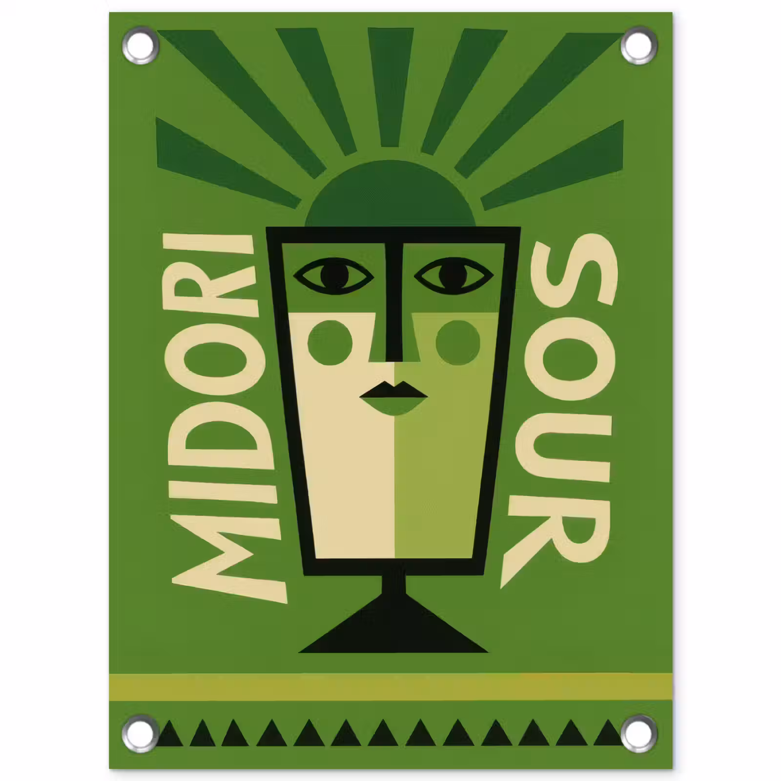 Tuinposter - Grafisch - Art - Cocktail - Groen — 1