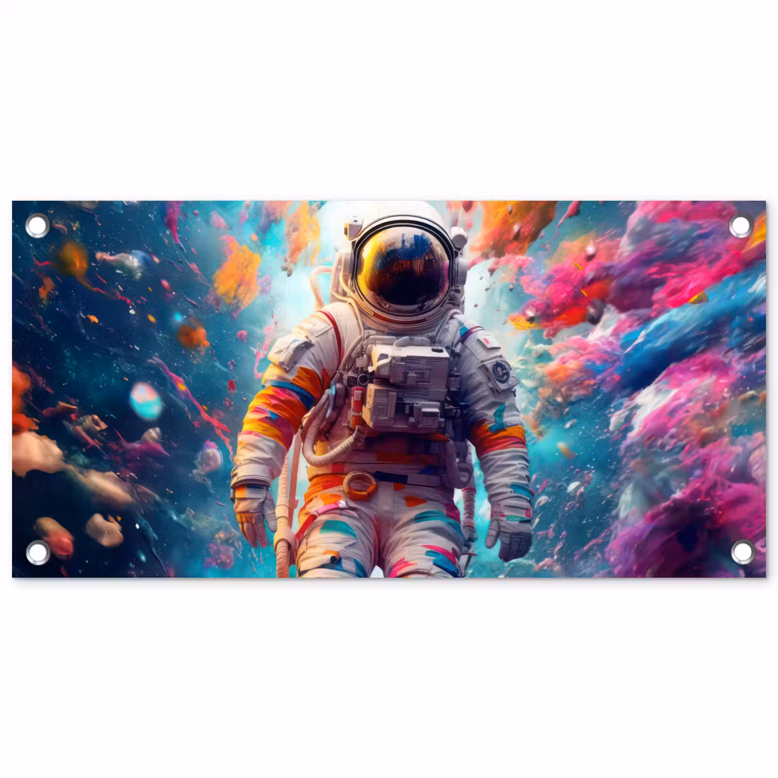 Tuinposter - Neon - Meteoriet - Neon - Astronaut — 1