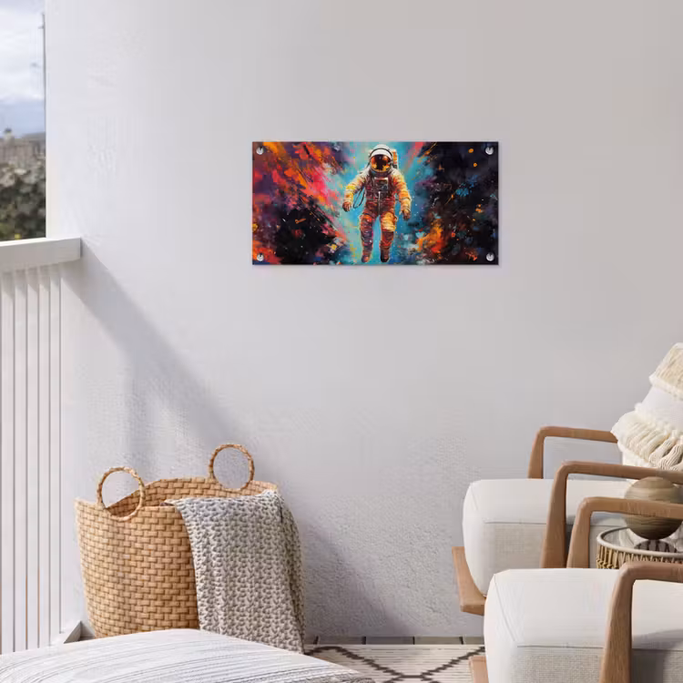Tuinposter - Astronaut - Graffiti - Ruimte - Neon — 3