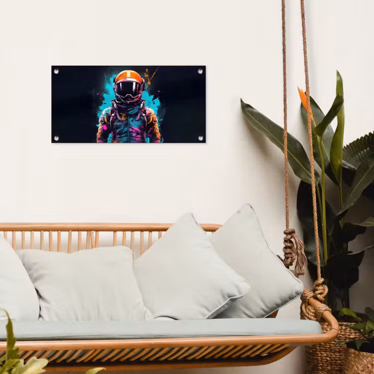 Tuinposter - Astronaut - Neon - Gaming - Ruimte — 5