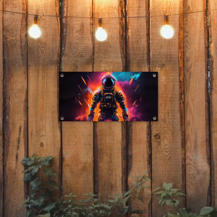 Tuinposter - Astronaut - Neon - Gaming - Ruimte — 2