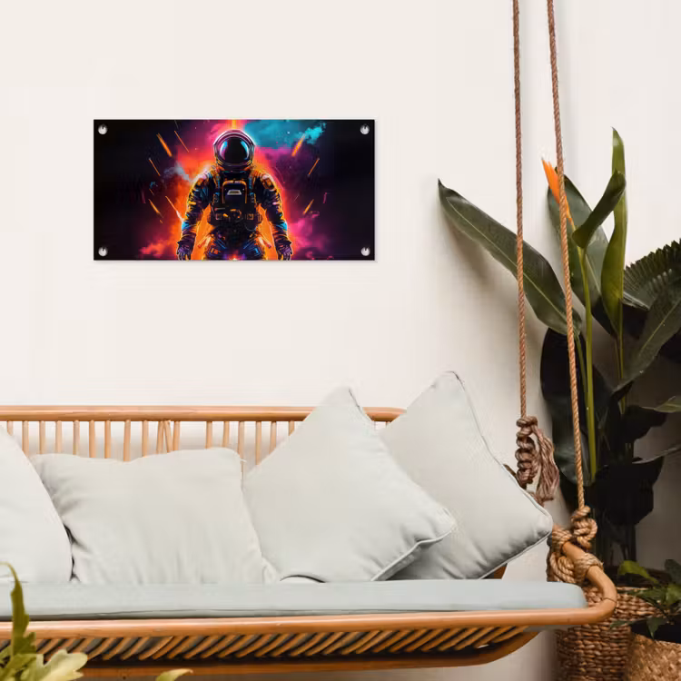 Tuinposter - Astronaut - Neon - Gaming - Ruimte — 5