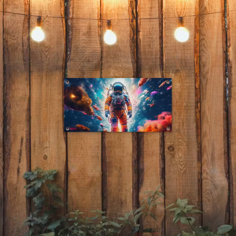 Tuinposter - Astronaut - Neon - Meteoriet - Neon — 2