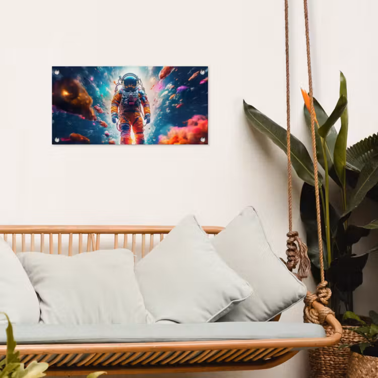 Tuinposter - Astronaut - Neon - Meteoriet - Neon — 5
