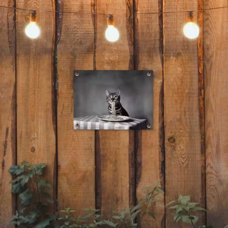 Tuinposter - Bengaal - Kat - Tafelkleed - Zwart - Wit - Dier — 2